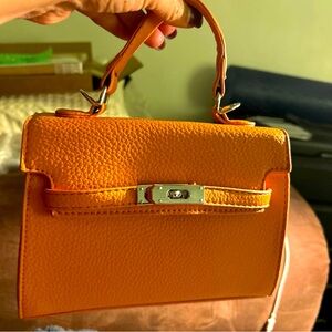Elegant Orange Handbag